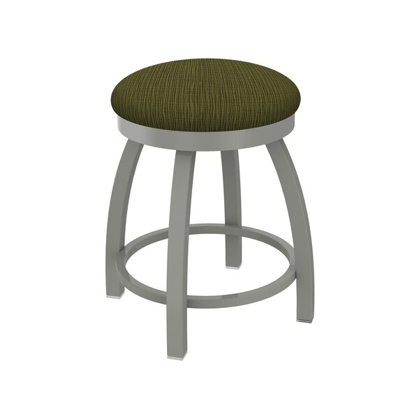 18" Swivel Vanity Stool, Nickel Finish, Graph Parrot Seat